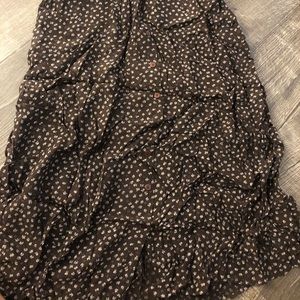 Floral Linen Maxi Skirt